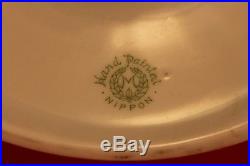 Vintage Nippon Hand Painted Strawberry 9¾ Centerpiece Bowl w Stand Gilt Trim