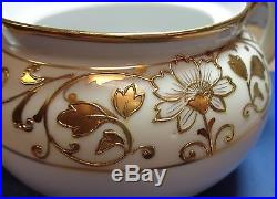 Vintage Noritake Teapot, Sugar Bowl, Creamer, 17462 Gold Scrolls/Flowers