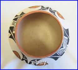 Vintage Old Lolita Concho Polychrome Bird Designs Acoma Indian Pottery Bowl Vase