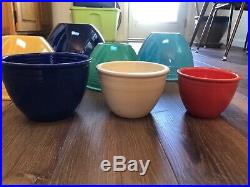 Vintage Original Fiesta Pottery Set of Seven Nesting Mixing Bowls