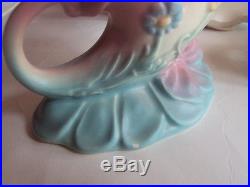 Vintage Original Hull Bow Knot Console Bowl B-16-13 1/2 With Candle Holders