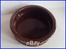 Vintage Original McCoy Dog Bowl Dark Brown Color