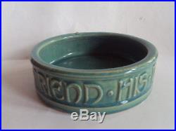 Vintage Original McCoy Dog Bowl Green Color