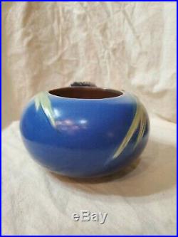 Vintage Original Roseville Art Pottery Blue Pinecone 278-4 Bowl Vase 1930's