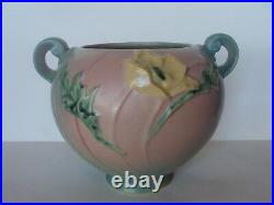 Vintage Original Roseville Pottery Poppy 335-6 Green/Rose Bowl / Vase. Beautiful