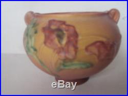 Vintage Original Roseville Pottery Poppy Vase/ Bowl 6423. Very Cute Look