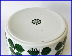 Vintage Original Stig Lindberg Green Leaf Bersa Large Bowl Gustavsberg Sweden