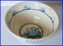 Vintage Oxney Green Nautical 11 Serving Large Bowl Blue Design
