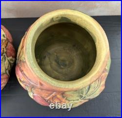 Vintage Pair Of Weller Baldin Apple Bowls/planters 6
