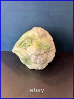 Vintage Patricia Garrett Great Impressions Ceramic Cauliflower Bowl Lid 1994