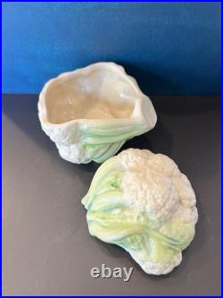 Vintage Patricia Garrett Great Impressions Ceramic Cauliflower Bowl Lid 1994