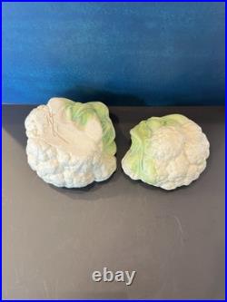 Vintage Patricia Garrett Great Impressions Ceramic Cauliflower Bowl Lid 1994