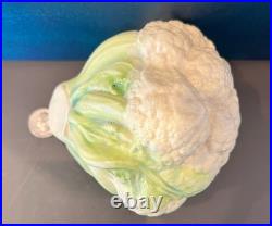 Vintage Patricia Garrett Great Impressions Ceramic Cauliflower Bowl Lid 1994