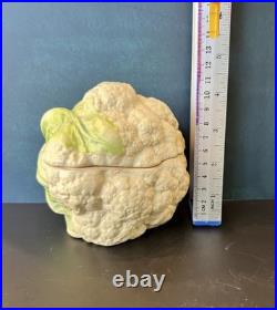 Vintage Patricia Garrett Great Impressions Ceramic Cauliflower Bowl Lid 1994