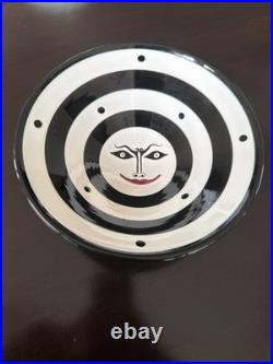 Vintage Patrick L. Dougherty Signed Pottery Ceramic Art Face Bowl, Handpainted
