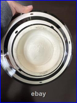 Vintage Patrick L. Dougherty Signed Pottery Ceramic Art Face Bowl, Handpainted