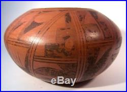 Vintage Pauline Setalla signed Hopi clay bowl hand painted VERY OLD
