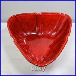 Vintage Peasant Village Bowl PV Italy Red Triangle Pottery Numbered Stunning