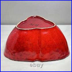 Vintage Peasant Village Bowl PV Italy Red Triangle Pottery Numbered Stunning