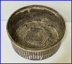 Vintage Peters Pottery Nutmeg Ribbed-Side 7 Casserole Bowl Mississippi Delta