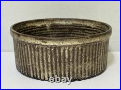 Vintage Peters Pottery Nutmeg Ribbed-Side 7 Casserole Bowl Mississippi Delta