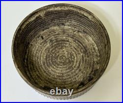 Vintage Peters Pottery Nutmeg Ribbed-Side 7 Casserole Bowl Mississippi Delta