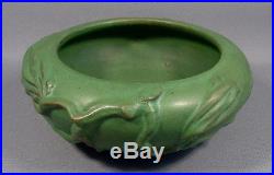 Vintage Peters & Reed Ohio Pottery Bowl Vines Pereco Matte Green Arts & Crafts
