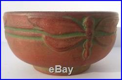 Vintage Peters and Reed Moss Aztec Dragonfly Tulip Low Bowl