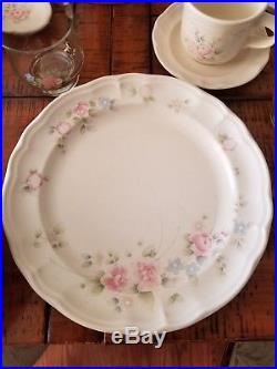 Vintage Pfaltzgraff Tea Rose Set Service for 8 plate bowl cup Coffee Tea 78pc