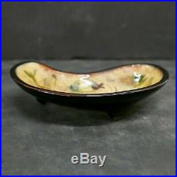Vintage Polia Pillin Kidney-Shaped Bowl with Fish