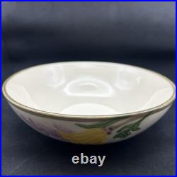 Vintage Poppy Franciscan Round Vegetable 8.25 Serving Bowl Yellow Flowers 1950's