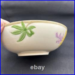 Vintage Poppy Franciscan Round Vegetable 8.25 Serving Bowl Yellow Flowers 1950's