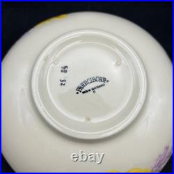 Vintage Poppy Franciscan Round Vegetable 8.25 Serving Bowl Yellow Flowers 1950's