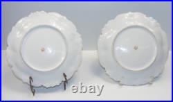 Vintage Porcelain Pottery 8 1/2 Set of 2 Green Bowls Pink Roses R S Prussia 3b