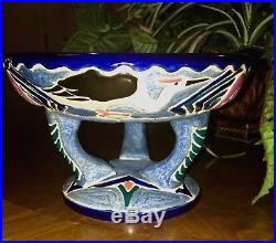 Vintage Porcelain Pottery Amphora Art Nouveau Bohemian Czech Turn-Teplitz Bowl