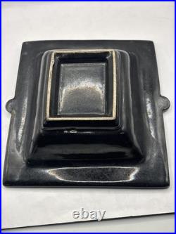 Vintage Postmodern Art Ware Patrick Horsley 80s Studio Pottery Square Bowl