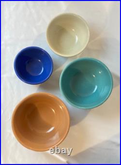 Vintage Pottery Beehive Ribbed Nesting Bowls (Set of 4)
