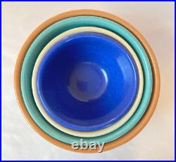 Vintage Pottery Beehive Ribbed Nesting Bowls (Set of 4)