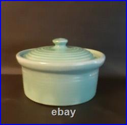 Vintage Pottery Green Bowl with Lid ringware NICE BAUER UNKNOWN MFG COLLECTIBLE