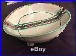 Vintage RAYMOR Footed Centerpiece Bowl Pottery Arno Collaborative Montelupo RARE