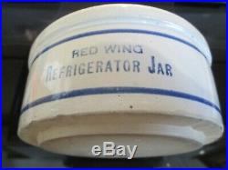 Vintage RED WING Pottery Stoneware Stacking Refrigerator Jar / Bowl MINT