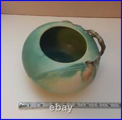 Vintage ROSEVILLE Art Pottery 1936 PINECONE 278 4 Rose Bowl Vase Rich Green RARE