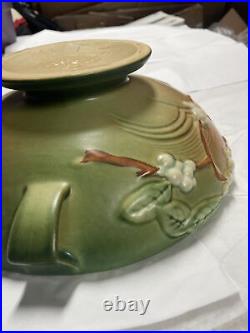 Vintage ROSEVILLE POTTERY Green Fern Snowberry Bowl IFB-10