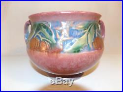 Vintage ROSEVILLE art POTTERY small BANEDA JARDINIERE pink bowl c1933