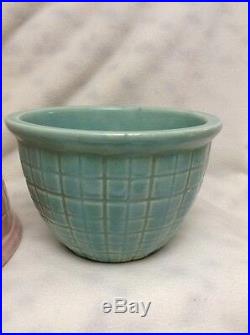 Vintage RRP CO Ransbottom Pottery Bowls Nesting Set Of 3 Roseville, OH