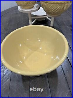 Vintage RRP Robinson Ransbottom Pottery Mixing Bowl Diamond #207 Set Crown Logo