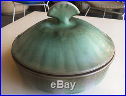 Vintage RUPERT DEESE Large Ceramic Lidded Bowl California Design Mid Century Era
