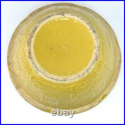 Vintage Ransbottom Pottery Stoneware Yellow 10 Mixing Bowl 166-10 Girl Watering