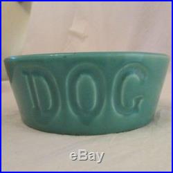 Vintage Rare Bauer Pottery Dog Bowl Jade Green 5.5 inch dog feeder Dog Dish