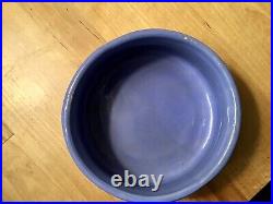 Vintage Rare Brush McCoy Pottery Dog Bowl Blue